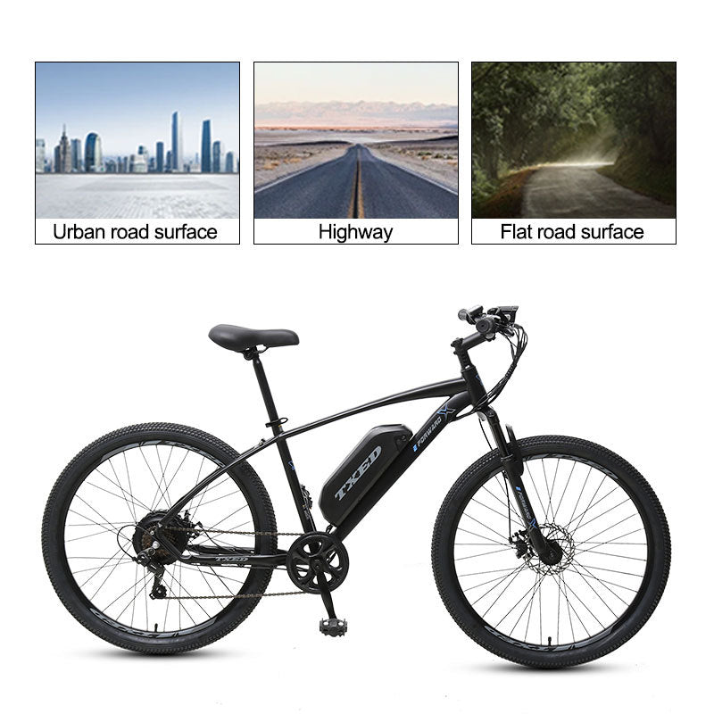 250W Electric Mountain Bike – 7-Speed Mechanical Disc Brakes