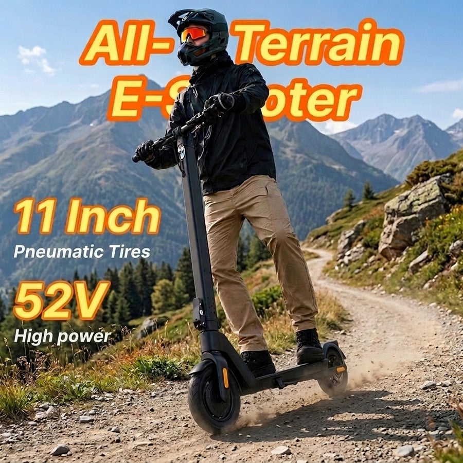 52V 11-Inch 550W Folding Electric Scooter – Off-Road Tires