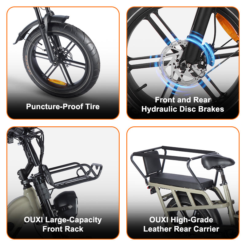 20-Inch Fat-Tire Cargo E-Bike – Multi-Purpose Utility Design