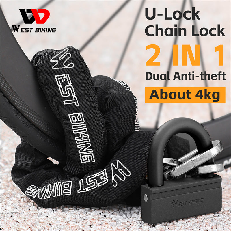 Heavy-Duty 2-in-1 U-Lock & Chain – Bicycle Security